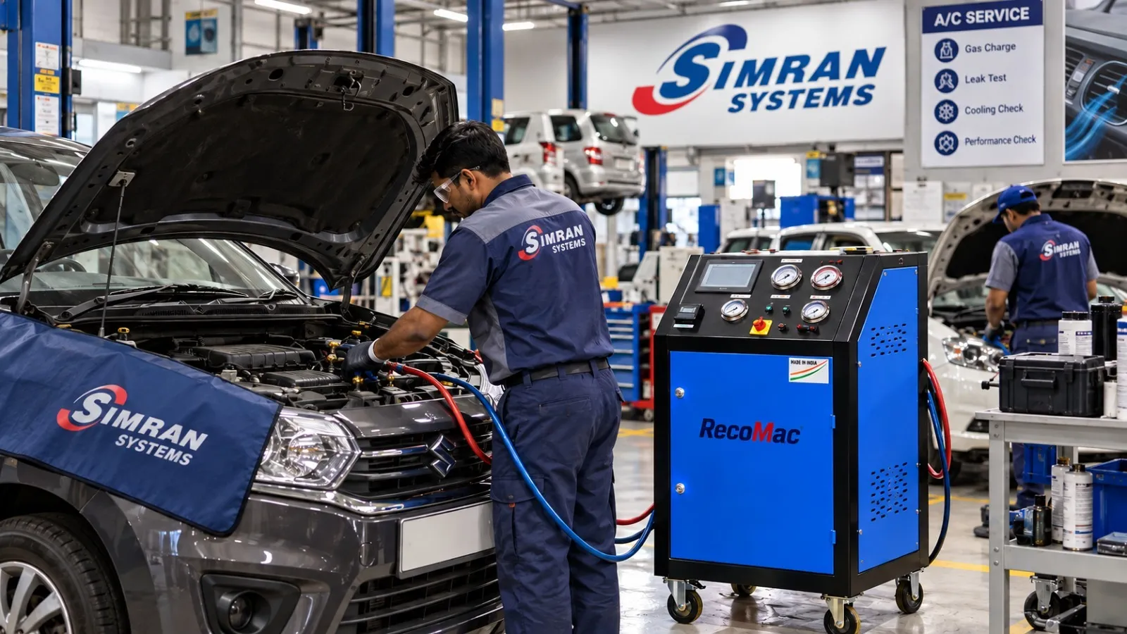 Car AC service & diagnostics.